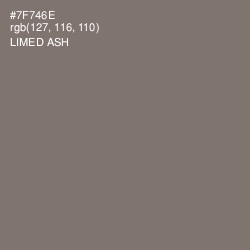 #7F746E - Limed Ash Color Image